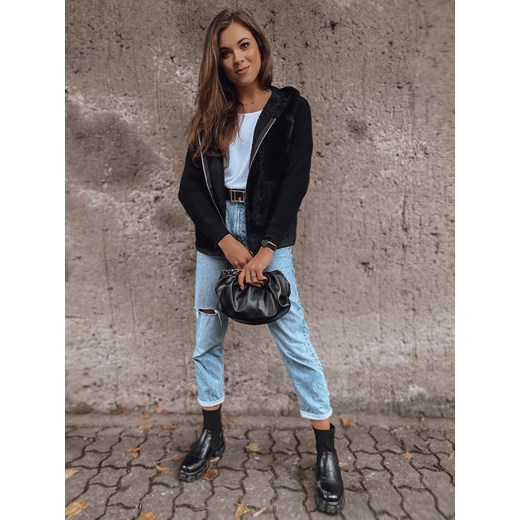 Kurtka damska alpaka KATHERINE czarna Dstreet NY0481z ze sklepu DSTREET.PL w kategorii Kurtki damskie - zdjęcie 176363697