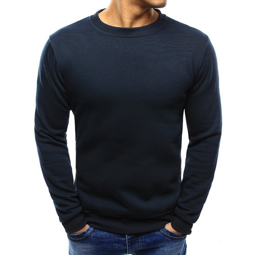 Bluza męska gładka granatowa Dstreet BX4248 ze sklepu DSTREET.PL w kategorii Bluzy męskie - zdjęcie 176363779