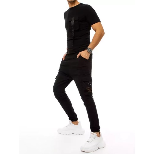 Dres męski czarny Dstreet AX0366 ze sklepu DSTREET.PL w kategorii Dresy męskie - zdjęcie 176363827