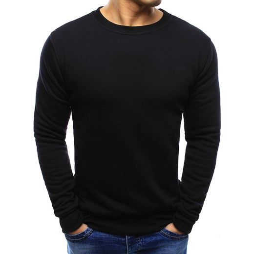 Bluza męska bez kaptura czarna BX2416 ze sklepu DSTREET.PL w kategorii Bluzy męskie - zdjęcie 176364116