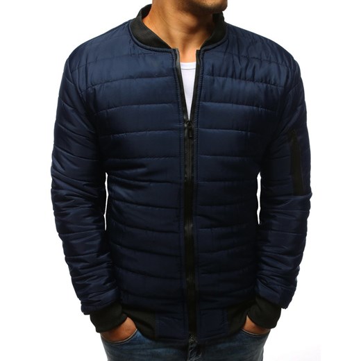 Kurtka męska pikowana bomber jacket granatowa TX2205 ze sklepu DSTREET.PL w kategorii Kurtki męskie - zdjęcie 176364507