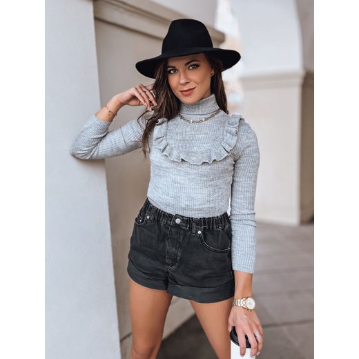 Sweter damski NOAH jasnoszary Dstreet MY1410 ze sklepu DSTREET.PL w kategorii Swetry damskie - zdjęcie 176364827
