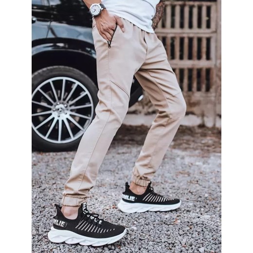 Spodnie męskie tyou jogger beżowe Dstreet UX3306 ze sklepu DSTREET.PL w kategorii Spodnie męskie - zdjęcie 176364959