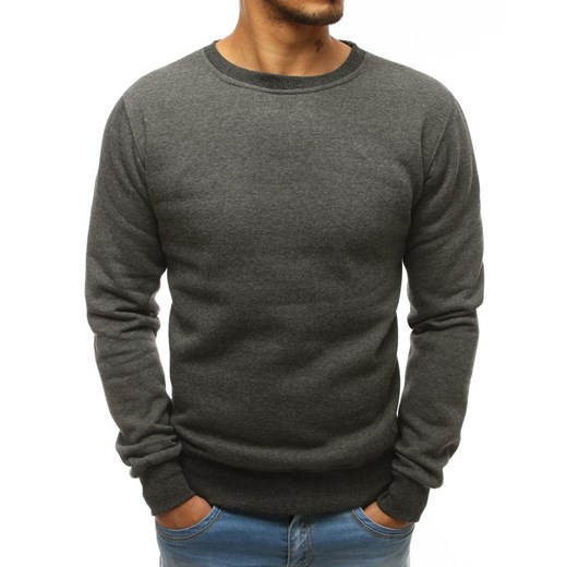 Bluza męska bez kaptura antracytowa BX2405 ze sklepu DSTREET.PL w kategorii Bluzy męskie - zdjęcie 176365139