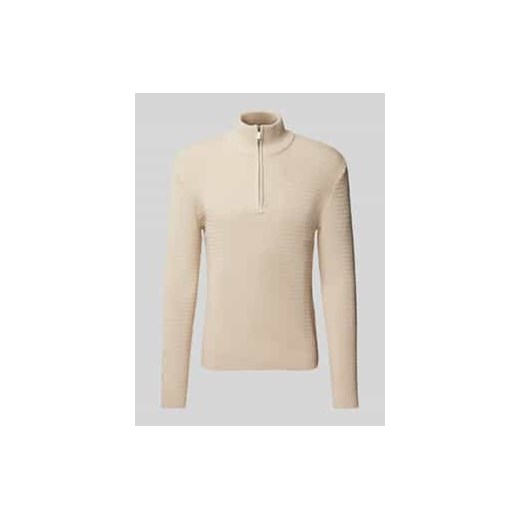 Sweter z dzianiny ze stójką model ‘THEO’ ze sklepu Peek&Cloppenburg  w kategorii Swetry męskie - zdjęcie 176365659
