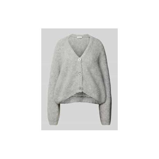 Kurtka z dzianiny z mieszanki lnu model ‘ZOLLY’ ze sklepu Peek&Cloppenburg  w kategorii Swetry damskie - zdjęcie 176365708