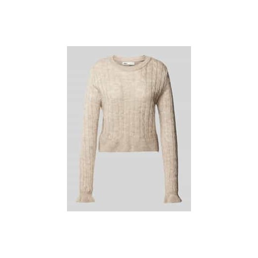 Sweter z dzianiny o kroju regular fit z okrągłym dekoltem model ‘TIA’ ze sklepu Peek&Cloppenburg  w kategorii Swetry damskie - zdjęcie 176365815