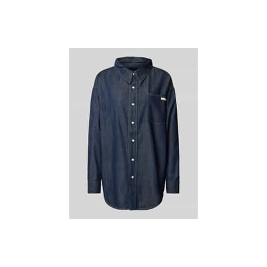 Koszula jeansowa o kroju oversized z kieszenią na piersi ze sklepu Peek&Cloppenburg  w kategorii Koszule damskie - zdjęcie 176365895