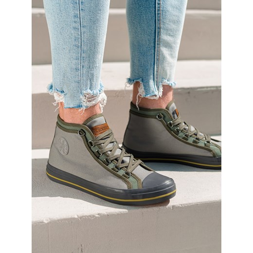 Buty męskie sneakersy - szare V3 T375 ze sklepu ombre w kategorii Trampki męskie - zdjęcie 176366117