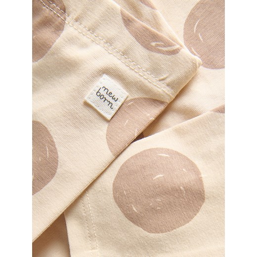 Reserved - Bawełniane legginsy w kropki - beżowy Reserved 80 (9-12 m.) Reserved