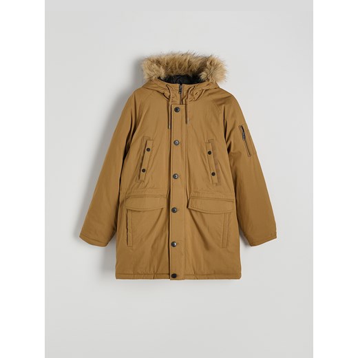 Reserved - Parka z kapturem - brązowy Reserved L Reserved