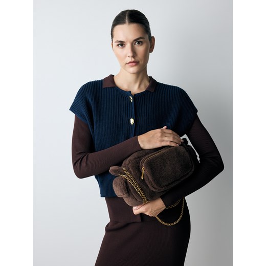 Reserved - Torebka z imitacji futra - brązowy Reserved ONE SIZE Reserved