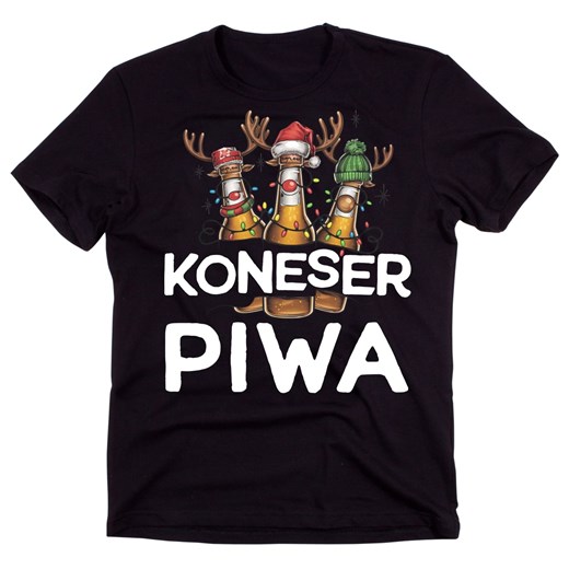 Męska świąteczna koszulka dla piwosza ze sklepu Time For Fashion w kategorii T-shirty męskie - zdjęcie 176369438