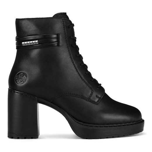 Botki Rieker na obcasie na zamek 