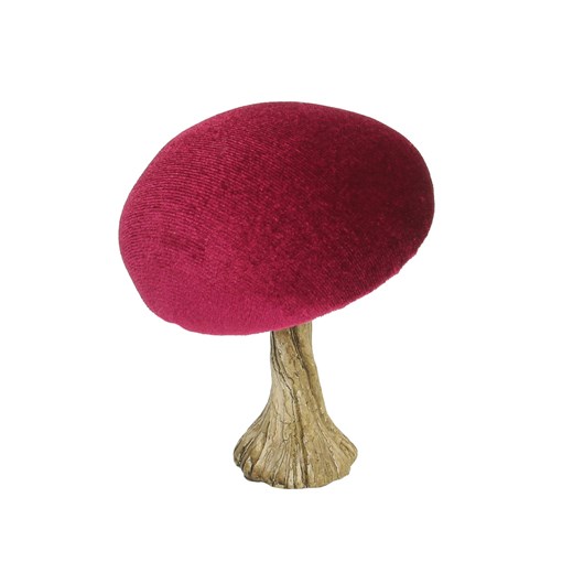 Dekoracja Velvet Mushroom 10 cm ruby ze sklepu dekoria.pl w kategorii Dekoracje - zdjęcie 176386607