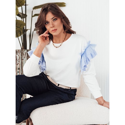 Bluza damska FALGIT ecru Dstreet BY1264 ze sklepu DSTREET.PL w kategorii Bluzy damskie - zdjęcie 176388848