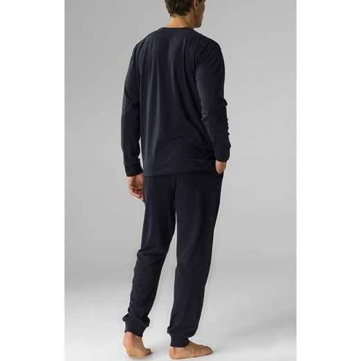 Piżama męska na długi rękaw NMP-376-GRANATOWY, Kolor granatowy, Rozmiar S, S Intymna