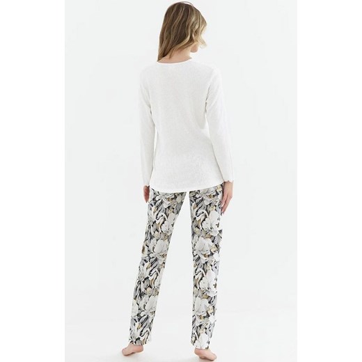 Dwuczęściowa piżama damska 417, Kolor ecru-wzór, Rozmiar L, Cana ze sklepu Intymna w kategorii Piżamy damskie - zdjęcie 176389126
