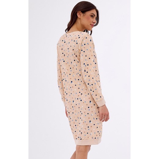 Koszula nocna damska Maya 652/382, Kolor beżowy-wzór, Rozmiar XXL, Cornette ze sklepu Intymna w kategorii Koszule nocne - zdjęcie 176389279