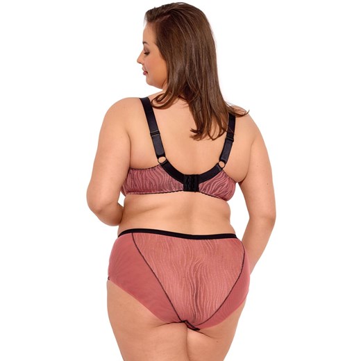 Gaia biustonosz półusztywniany semi-soft Lise Maxi Art.1259, Kolor morelowo-czarny, Rozmiar 95F, Gaia ze sklepu Intymna w kategorii Biustonosze - zdjęcie 176389586