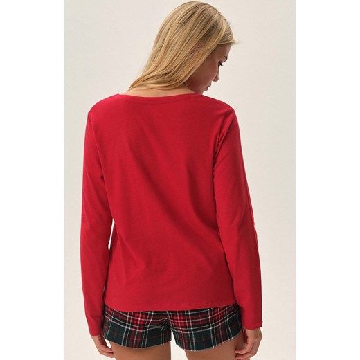 Henderson świąteczna piżama damska Feli 41898-33X, Kolor czerwony-wzór, Rozmiar L, Henderson ze sklepu Intymna w kategorii Piżamy damskie - zdjęcie 176389675