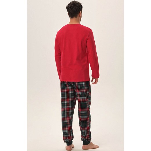 Henderson świąteczna piżama męska Honest 41914-33X, Kolor czerwony-kratka, Rozmiar 2XL, Henderson ze sklepu Intymna w kategorii Piżamy męskie - zdjęcie 176389726