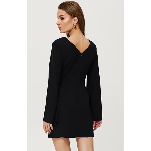 Sukienka z rozciętymi rękawami czarna K190, Kolor czarny, Rozmiar L, makover ze sklepu Intymna w kategorii Sukienki - zdjęcie 176389978