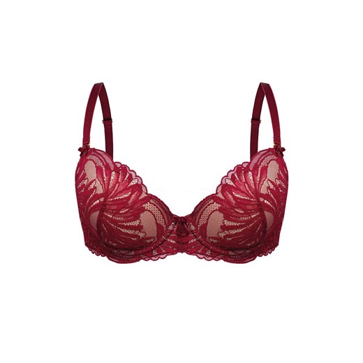 Biustonosz push-up bordowy Susanne, Kolor bordowy, Rozmiar 70B, Mefemi ze sklepu Intymna w kategorii Biustonosze - zdjęcie 176390839