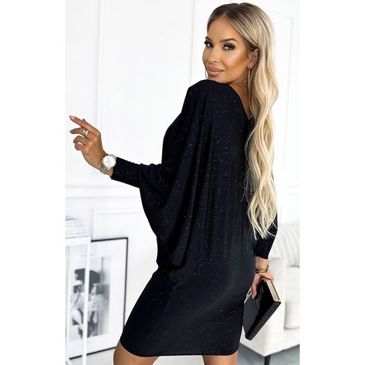 Sukienka typu nietoperz w kolorze czarnym 402-5, Kolor czarny, Rozmiar L/XL, Numoco ze sklepu Intymna w kategorii Sukienki - zdjęcie 176390879