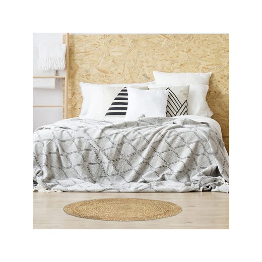 THE HOME DECO FACTORY Dywan w kolorze beżowym z juty - Ø 80 cm ze sklepu Limango Polska w kategorii Dywany - zdjęcie 176392039