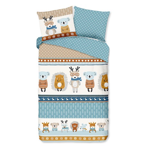 Good Morning Komplet pościeli flanelowej &quot;Woodland&quot; ze wzorem Good Morning 135x200 cm promocja Limango Polska