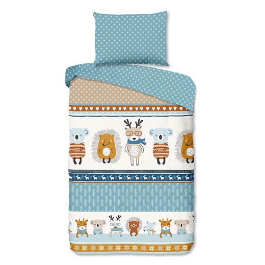 Good Morning Komplet pościeli flanelowej &quot;Woodland&quot; ze wzorem Good Morning 135x200 cm promocyjna cena Limango Polska