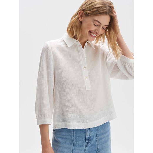 OPUS Bluzka w kolorze białym ze sklepu Limango Polska w kategorii Bluzki damskie - zdjęcie 176399979