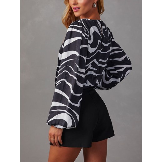 LA Angels Bluzka w kolorze czarno-kremowym La Angels S okazja Limango Polska