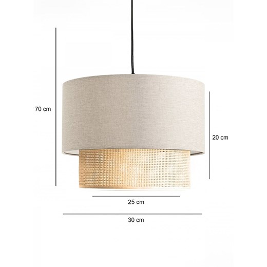 Opviq Lampa wisząca w kolorze kremowym - wys. 70 x Ø 30 cm Opviq onesize okazyjna cena Limango Polska