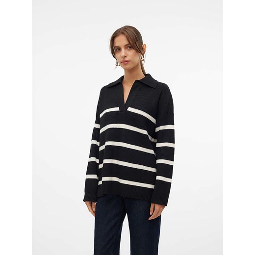 Vero Moda Sweter &quot;Luna&quot; w kolorze kremowo-czarnym ze sklepu Limango Polska w kategorii Swetry damskie - zdjęcie 176404835