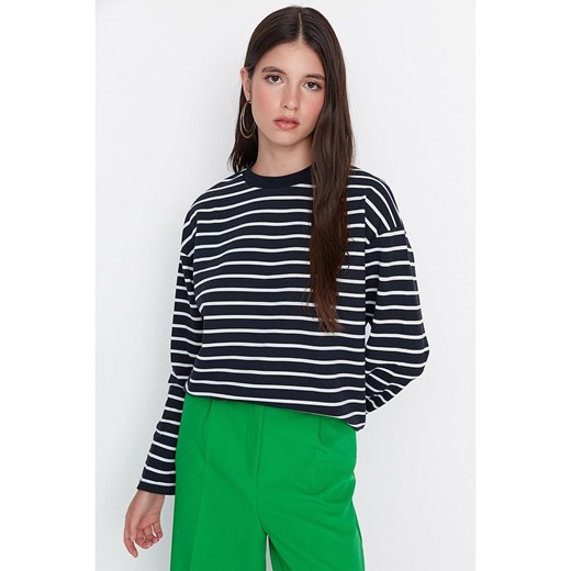 trendyol Bluza w kolorze czarno-białym ze sklepu Limango Polska w kategorii Bluzy damskie - zdjęcie 176406778