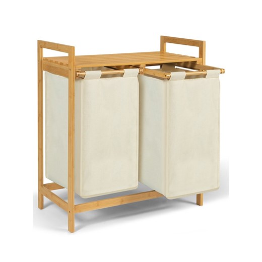 IDOMYA Essentials Kosz w kolorze beżowo-jasnobrązowym na pranie - 64 x 73 x 33 cm ze sklepu Limango Polska w kategorii Akcesoria łazienkowe - zdjęcie 176407086