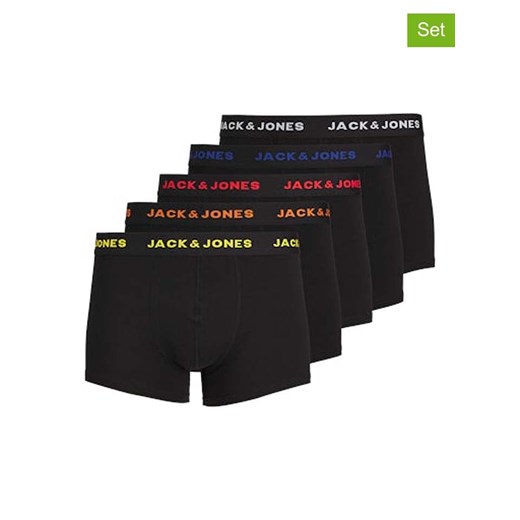 Jack &amp; Jones Bokserki (5 par) w kolorze czarnym ze sklepu Limango Polska w kategorii Majtki męskie - zdjęcie 176409277