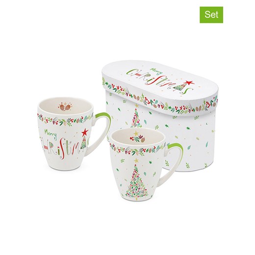 ppd Kubki jumbo (2 szt.) &quot;Turnowsky&apos;s X-Mas&quot; w kolorze biało-zielonym - 350 ml ze sklepu Limango Polska w kategorii Naczynia - zdjęcie 176409538