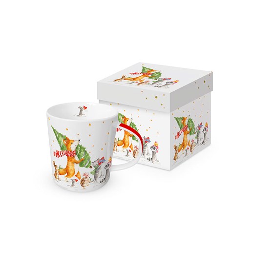 ppd Kubek jumbo &quot;Let´s Get It Started&quot; w kolorze biało-pomarańczowym - 350 ml ze sklepu Limango Polska w kategorii Naczynia - zdjęcie 176409547