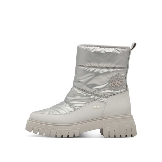 s.Oliver Botki zimowe w kolorze srebrnym 38 okazyjna cena Limango Polska