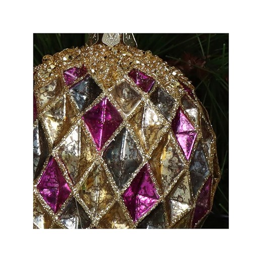 Kersten Bombki (2 szt.) w kolorze złoto-fioletowo-cyjanowym - Ø 8 cm Kersten onesize okazja Limango Polska