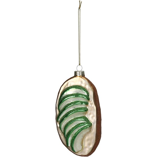 Kersten Bombka &quot;Bread Avocado&quot; w kolorze biało-zielonym - 11 cm ze sklepu Limango Polska w kategorii Dekoracje bożonarodzeniowe - zdjęcie 176409955