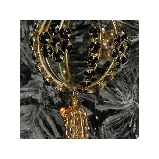 Kersten Zawieszki dekoracyjne (4 szt.) w kolorze czarno-złotym - 23 x Ø 6 cm Kersten onesize okazja Limango Polska