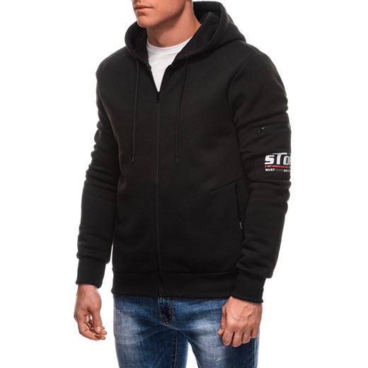 Bluza męska z kapturem 1701B - czarna Other XL Edoti