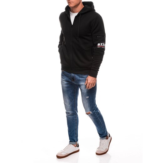 Bluza męska z kapturem 1701B - czarna Other M Edoti
