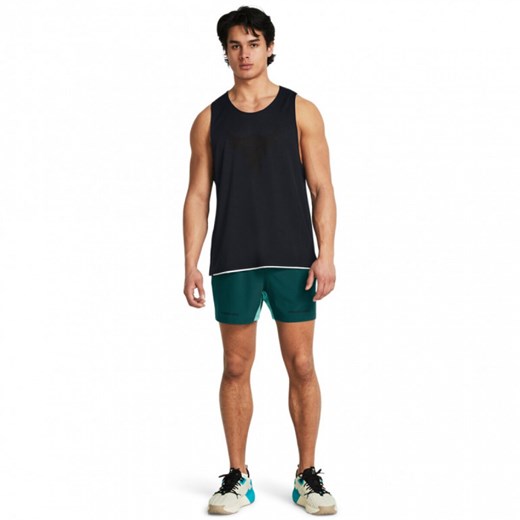 Męskie spodenki treningowe Under Armour Project Rock Ultimate 5" Short - zielone ze sklepu Sportstylestory.com w kategorii Spodenki męskie - zdjęcie 176417778