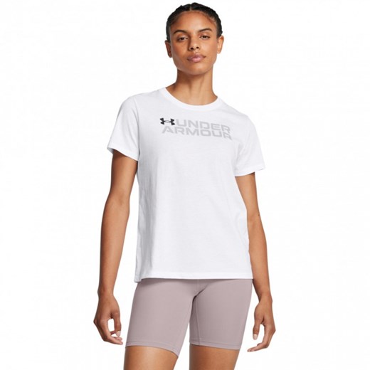 Damski t-shirt z nadrukiem Under Armour UA Big Logo Pack Short Sleeve -biały ze sklepu Sportstylestory.com w kategorii Bluzki damskie - zdjęcie 176418186
