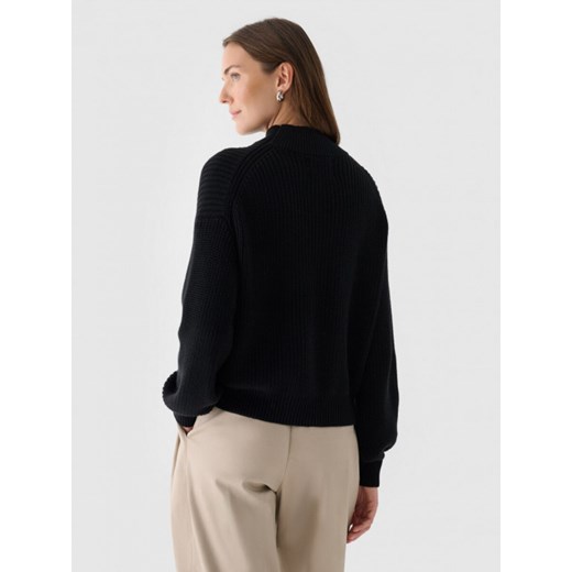 Damski sweter Outhorn OTHWAW24TSWEF089 - czarny Outhorn L Sportstylestory.com